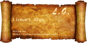 Linhart Olga névjegykártya